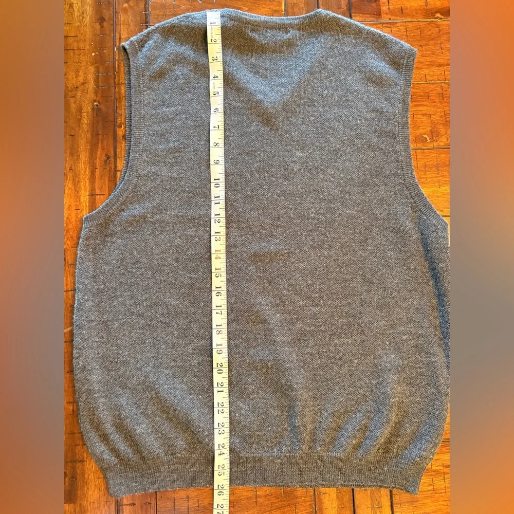 Geoffrey Beene Sweater Vest - Merino Wool Blend - Large - Old Money, Luxury